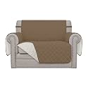 Easy-Going Reversible Couch Cover, Oversized Chair, Camel/Ivory