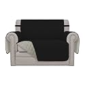 Easy-Going Reversible Couch Cover, Oversized Chair, Black/Beige