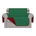 Easy-Going Reversible Couch Cover, Oversized Chair, Green/Christmas Red