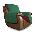 Easy-Going Oversized Recliner Chair Slipcover Reversible Sofa Cover Water Resistant Couch Cover Furniture Protector with Elastic Straps for Pets Dog Cat (Oversized Recliner, Green/Christmas Red)