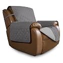 Easy-Going Oversized Recliner Cover Reversible Couch Cover Sofa Cover for Living Room Water Resistant Furniture Protector with Elastic Straps for Pets Dog (Oversized Recliner, Gray/Light Gray)