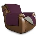 Easy-Going Reversible Couch Cover, Oversized Recliner, Wine/Beige