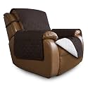 Easy-Going Reversible Couch Cover, Oversized Recliner, Chocolate/Ivory