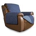 Easy-Going Reversible Couch Cover, Oversized Recliner, Dark Blue/Light Blue