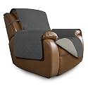 Easy-Going Reversible Couch Cover, Oversized Recliner, Darkgray/Beige