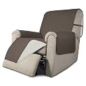 Easy-Going Recliner Chair Slipcover Reversible Sofa Cover Water Resistant Couch Cover Furniture Protector with Elastic Straps for Pets Dog (Recliner 22 inch, Taupe/Ivory)