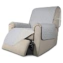 Easy-Going Recliner Chair Slipcover Reversible Sofa Cover Water Resistant Couch Cover Furniture Protector with Elastic Straps for Pets Dog (Recliner 22 inch, Light Gray/Ivory)