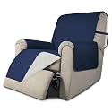 Easy-Going Reversible Couch Cover, Recliner 22 in, Navy/Ivory