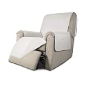 Easy-Going Reversible Couch Cover, Recliner 19 in, Ivory/Ivory
