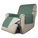 Easy-Going Reversible Couch Cover, Recliner 22 in, Cyan/Ivory