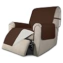 Easy-Going Reversible Couch Cover, Recliner 22 in, Coffee/Ivory