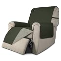Easy-Going Reversible Couch Cover, Recliner 22 in, Army Green/Beige