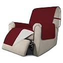 Easy-Going Reversible Couch Cover, Recliner 22 in, Christmas Red/Ivory