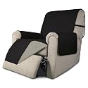 Easy-Going Reversible Couch Cover, Recliner 22 in, Black/Beige