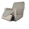 Easy-Going Reversible Couch Cover, Recliner 19 in, Beige/Beige