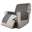 Easy-Going Recliner Chair Slipcover Reversible Sofa Cover Water Resistant Couch Cover Furniture Protector with Elastic Straps for Pets Dog (Recliner 22 inch, Gray/Ivory)