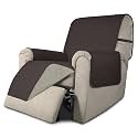 Easy-Going Recliner Chair Slipcover Reversible Sofa Cover Water Resistant Couch Cover Furniture Protector with Elastic Straps for Pets Dog (Recliner 22 inch, Chocolate/Beige)