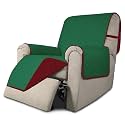 Easy-Going Reversible Couch Cover, Recliner 22 in, Green/Christmas Red