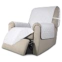 Easy-Going Reversible Couch Cover, Recliner 22 in, White/White