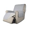Easy-Going Reversible Couch Cover, Recliner 19 in, Light Gray/Ivory