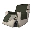 Easy-Going Reversible Couch Cover, Recliner 19 in, Army Green/Beige