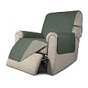 Easy-Going Reversible Couch Cover, Recliner 19 in, Greyish Green/Beige