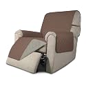 Easy-Going Recliner Sofa Slipcover Reversible Sofa Cover Water Resistant Couch Cover Furniture Protector with Elastic Straps for Pets Kids Children Dog Cat (Recliner, Brown/Beige)