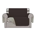 Easy-Going Reversible Couch Cover, Chair 30 in, Chocolate/Beige