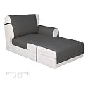 Easy-Going Reversible Couch Cover, Chaise Lounge, Dark Gray/Dark Gray