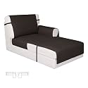Easy-Going Reversible Chaise Lounge Couch Cover Water Resistant Sofa Cover Sectional L Shaped Sofa Slipcover with Adjustable Straps Furniture Protector for Dogs (115X34 in, Chocolate/Chocolate)