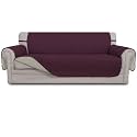 Easy-Going Reversible Couch Cover, 3 Cushion Sofa, Large, Wine/Beige