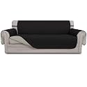 Easy-Going Reversible Couch Cover, 3 Cushion Sofa, Large, Black/Beige