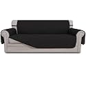 Easy-Going Reversible Couch Cover, 3 Cushion Sofa, Large, Black/Black