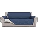 Easy-Going Reversible Couch Cover, 3 Cushion Sofa, X-Large, Dark Blue/Ivory