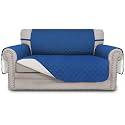 Easy-Going Reversible Couch Cover, 2 Cushion Sofa, Loveseat, Blue/Ivory