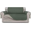 Easy-Going Reversible Couch Cover, 2 Cushion Sofa, Greyish Green/Beige