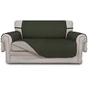 Easy-Going Reversible Couch Cover, 2 Cushion Sofa, Army Green/Beige