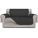 Easy-Going Reversible Couch Cover, 2 Cushion Sofa, Loveseat, Darkgray/Beige