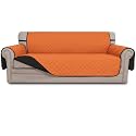 Easy-Going Reversible Couch Cover, 4 Seater Sofa, Orange/Black