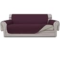 Easy-Going Reversible Couch Cover, 3 Cushion Sofa, X-Large, Wine/Beige