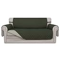 Easy-Going Reversible Couch Cover, 2 Cushion Sofa, Army Green/Beige