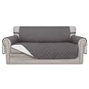 Easy-Going Reversible Couch Cover, 2 Cushion Sofa, Gray/Ivory