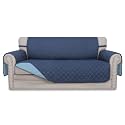 Easy-Going Reversible Couch Cover, 2 Cushion Sofa, Dark Blue/Light Blue