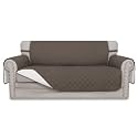 Easy-Going Reversible Couch Cover, 2 Cushion Sofa, Taupe/Ivory