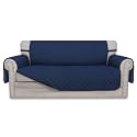 Easy-Going Reversible Couch Cover, 2 Cushion Sofa, Navy/Navy