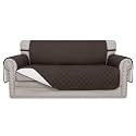 Easy-Going Reversible Couch Cover, 2 Cushion Sofa, Chocolate/Ivory