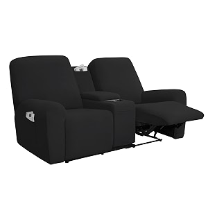 Easy-Going Stretch Recliner Loveseat Cover with Center