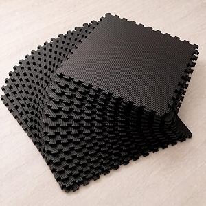 easyhome 24mm interlocking gym mats for floor super thick workout mat for heavy exercise amp floor protection eva foam mat- 60x60cm 16 tiles - 64sqft