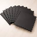EASYHOME 24mm Interlocking Gym Mats for Floor, Super Thick Workout Mat for Heavy Exercise & Floor Protection, EVA Foam Mat- 60x60cm (8 Tiles - 32Sqft)