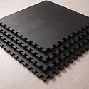 EASYHOME 24mm Interlocking Gym Mats for Floor, Super Thick Workout Mat for Heavy Exercise &amp; Floor Protection, EVA Foam Mat- 60x60cm (4 Tiles - 16Sqft)